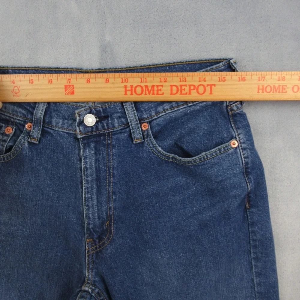 Levis 514 Straight Fit Mens Blue Denim Jeans 33x32 Medium Wash 00514-1537